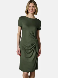 Ragwear Damen Shirtkleid - Knotta in oliv - Länge: kurz