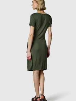 Ragwear Damen Shirtkleid - Knotta in oliv - Länge: kurz