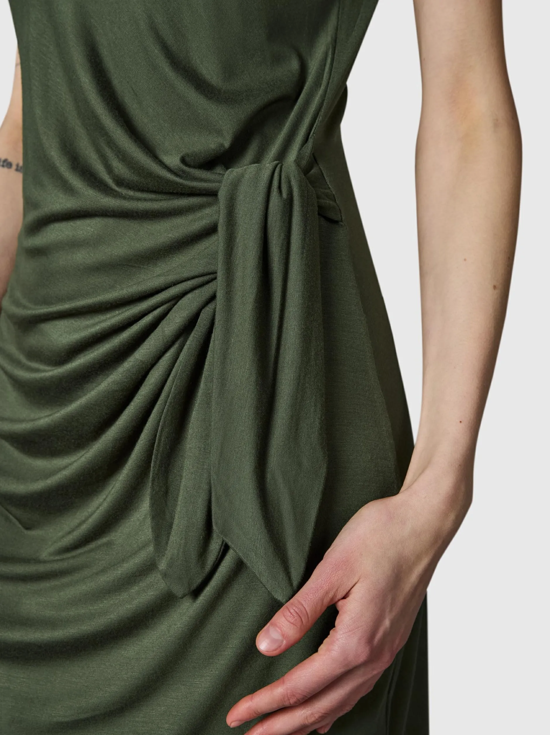 Ragwear Damen Shirtkleid - Knotta in oliv - Länge: kurz