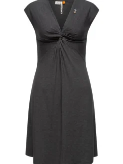 Ragwear Damen Sommerkleid - Comfrey Solid in schwarz