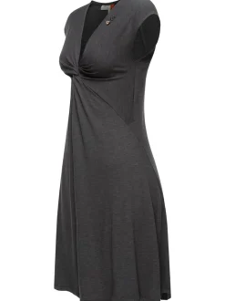 Ragwear Damen Sommerkleid - Comfrey Solid in schwarz
