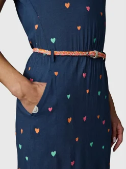 Ragwear Damen Sommerkleid - Lilithe Hearts YOUMODO in marine