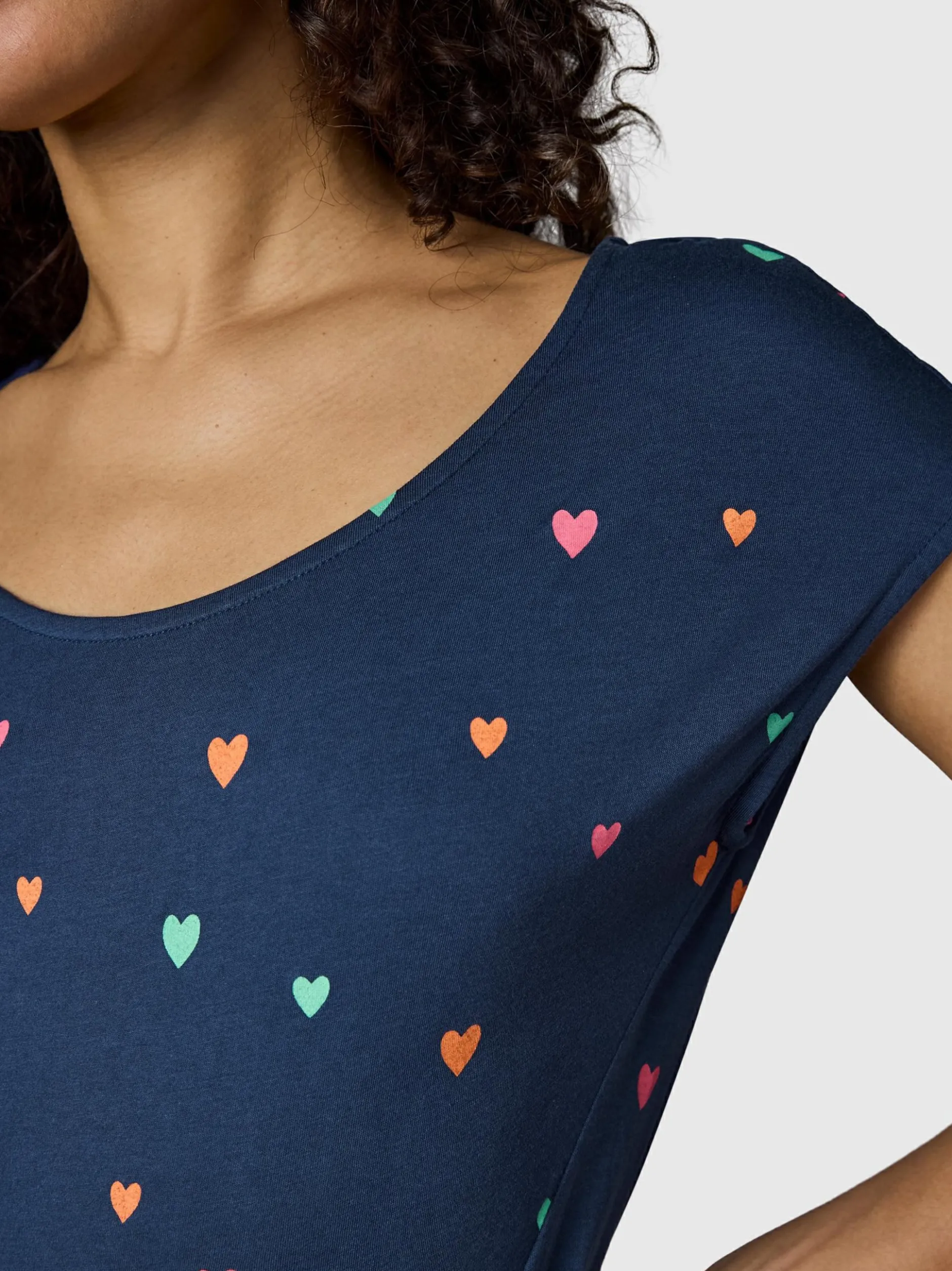 Ragwear Damen Sommerkleid - Lilithe Hearts YOUMODO in marine