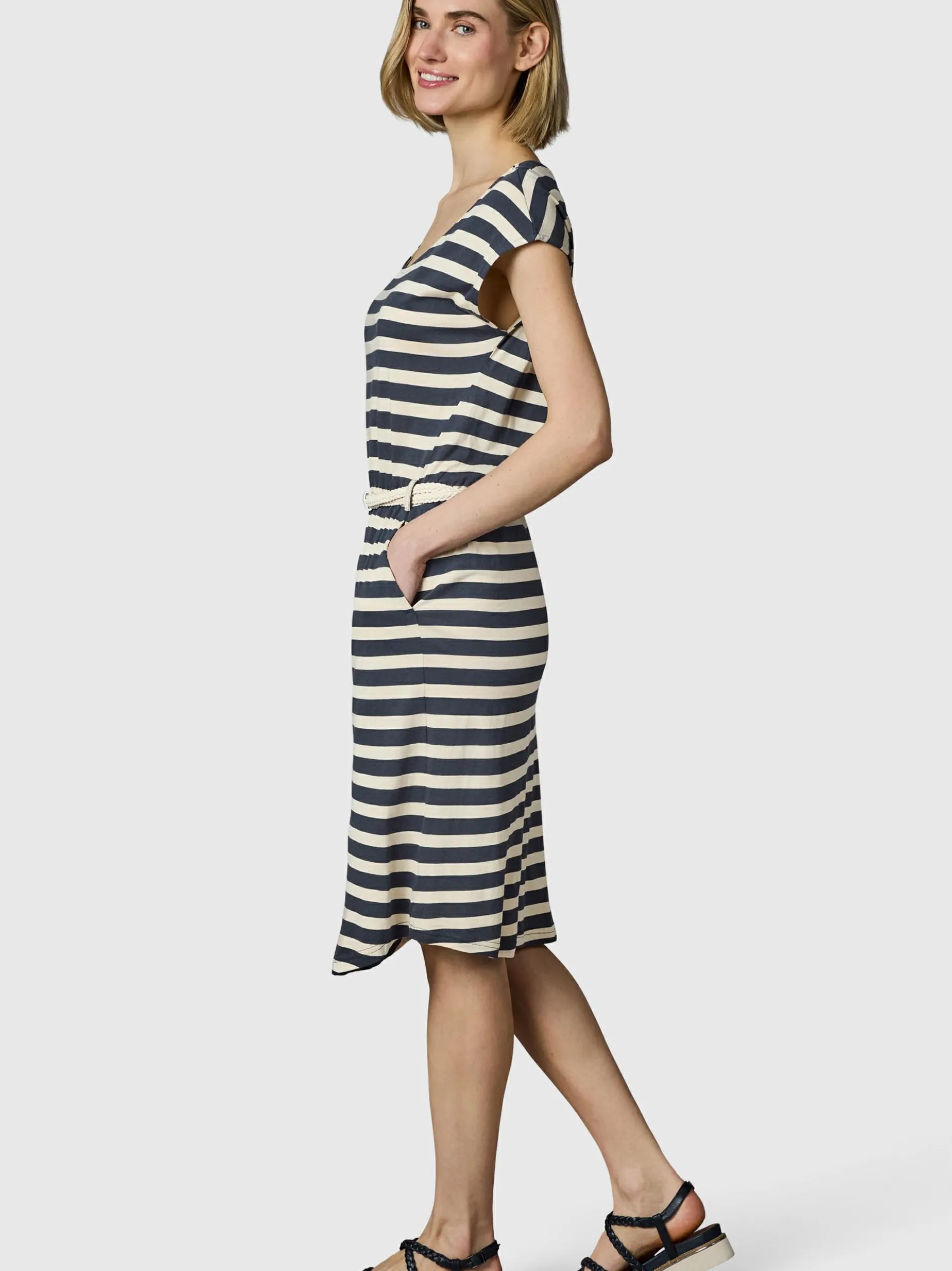 Ragwear Damen Sommerkleid - Lilithe YOUMODO in marine beige