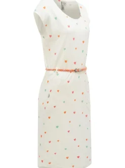Ragwear Damen Sommerkleid - Lilithe Hearts YOUMODO in weiß