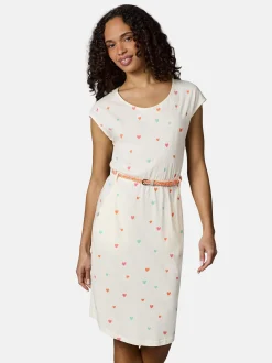 Ragwear Damen Sommerkleid - Lilithe Hearts YOUMODO in weiß