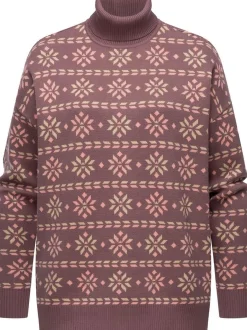 Ragwear Damen Stehkragenpullover - Danika Organic in bordeaux