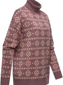 Ragwear Damen Stehkragenpullover - Danika Organic in bordeaux
