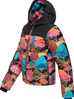 Ragwear Damen Steppjacke - Amazze Print in mehrfarbig