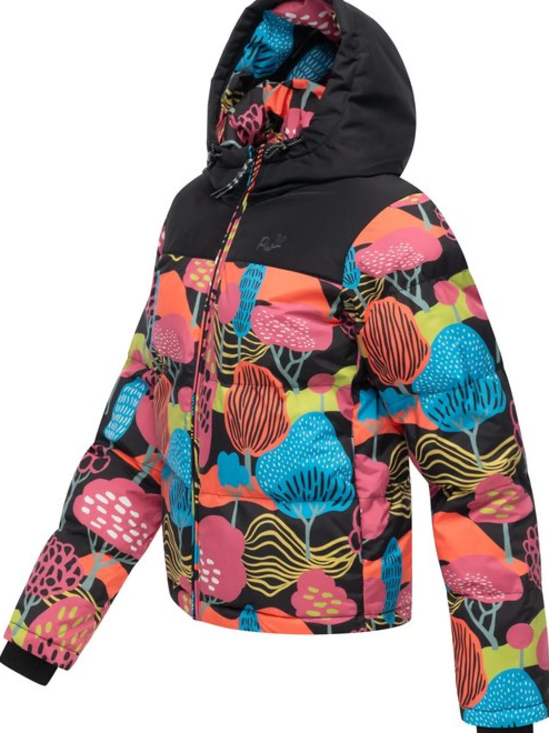 Ragwear Damen Steppjacke - Amazze Print in mehrfarbig