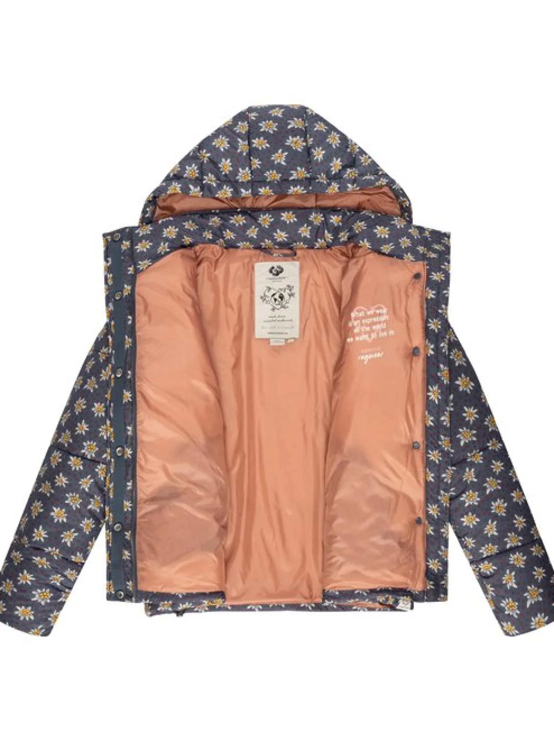 Ragwear Damen Steppjacke - Relive Remake in blau