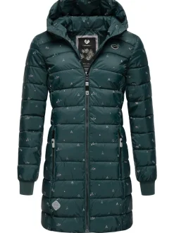 Ragwear Damen Steppjacke - Tiasa Long in petrol