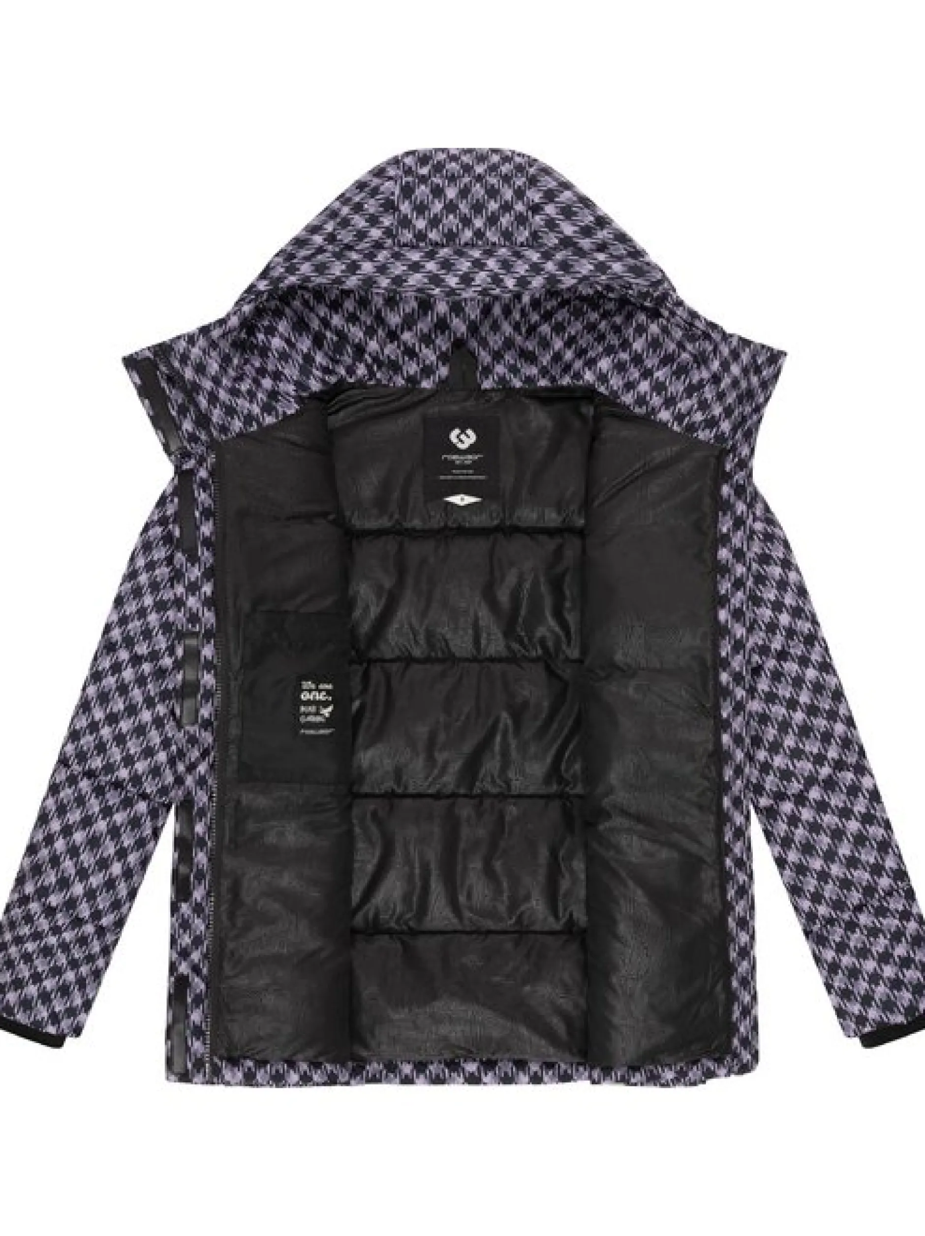 Ragwear Damen Steppjacke - Wikesh Print in flieder