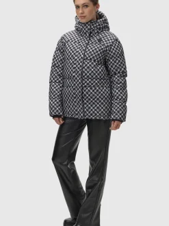 Ragwear Damen Steppjacke - Wikesh Print in schwarz weiß