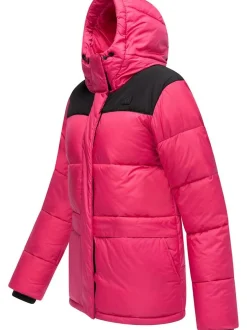 Ragwear Damen Steppjacke - Wikesh in fuchsia