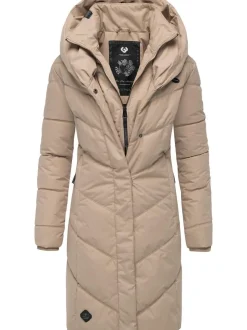 Ragwear Damen Steppmantel - Natalka in taupe
