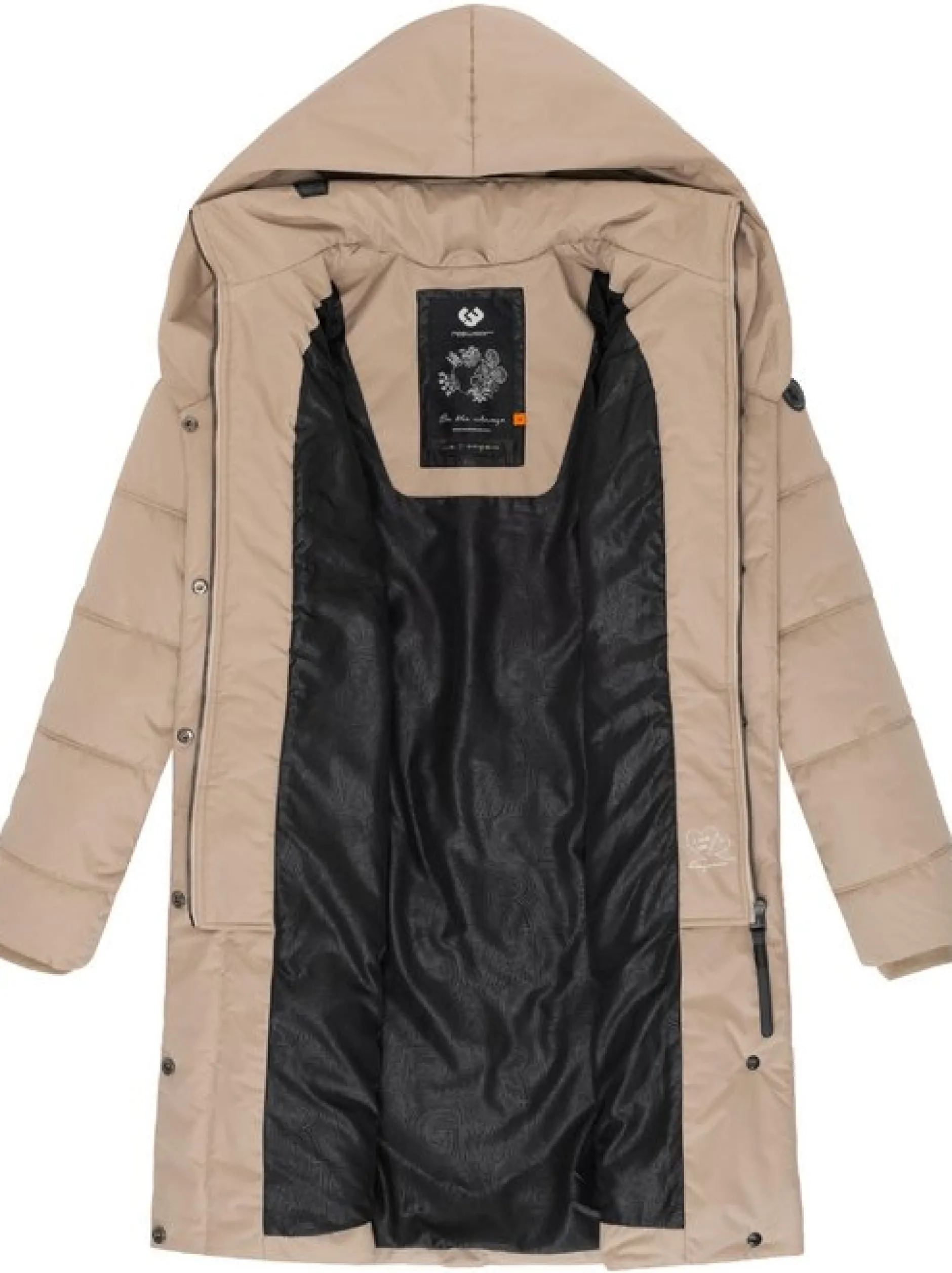 Ragwear Damen Steppmantel - Natalka in taupe