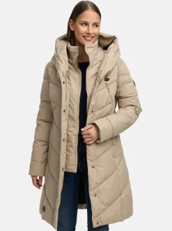 Ragwear Damen Steppmantel - Natalka in taupe