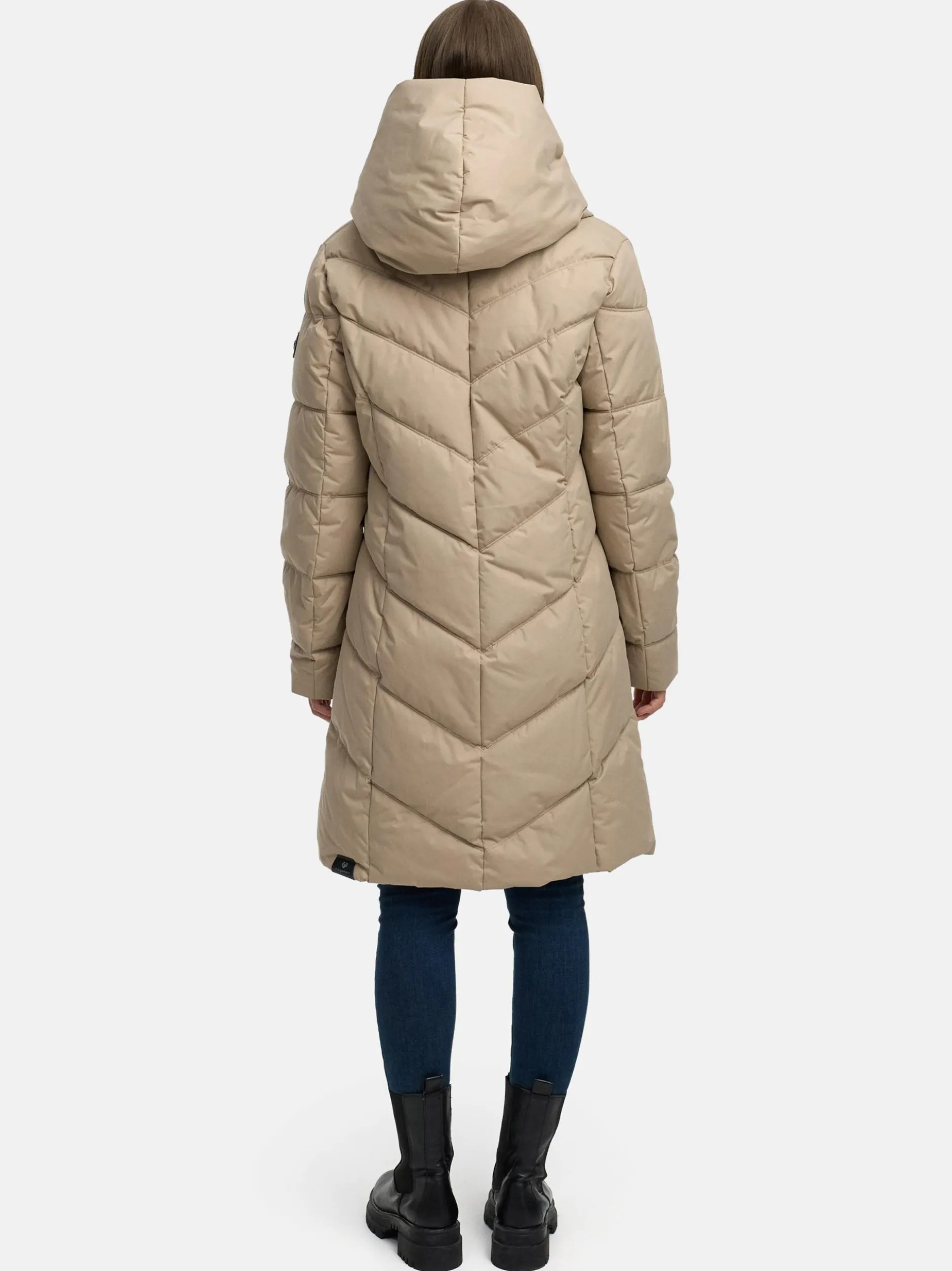 Ragwear Damen Steppmantel - Natalka in taupe