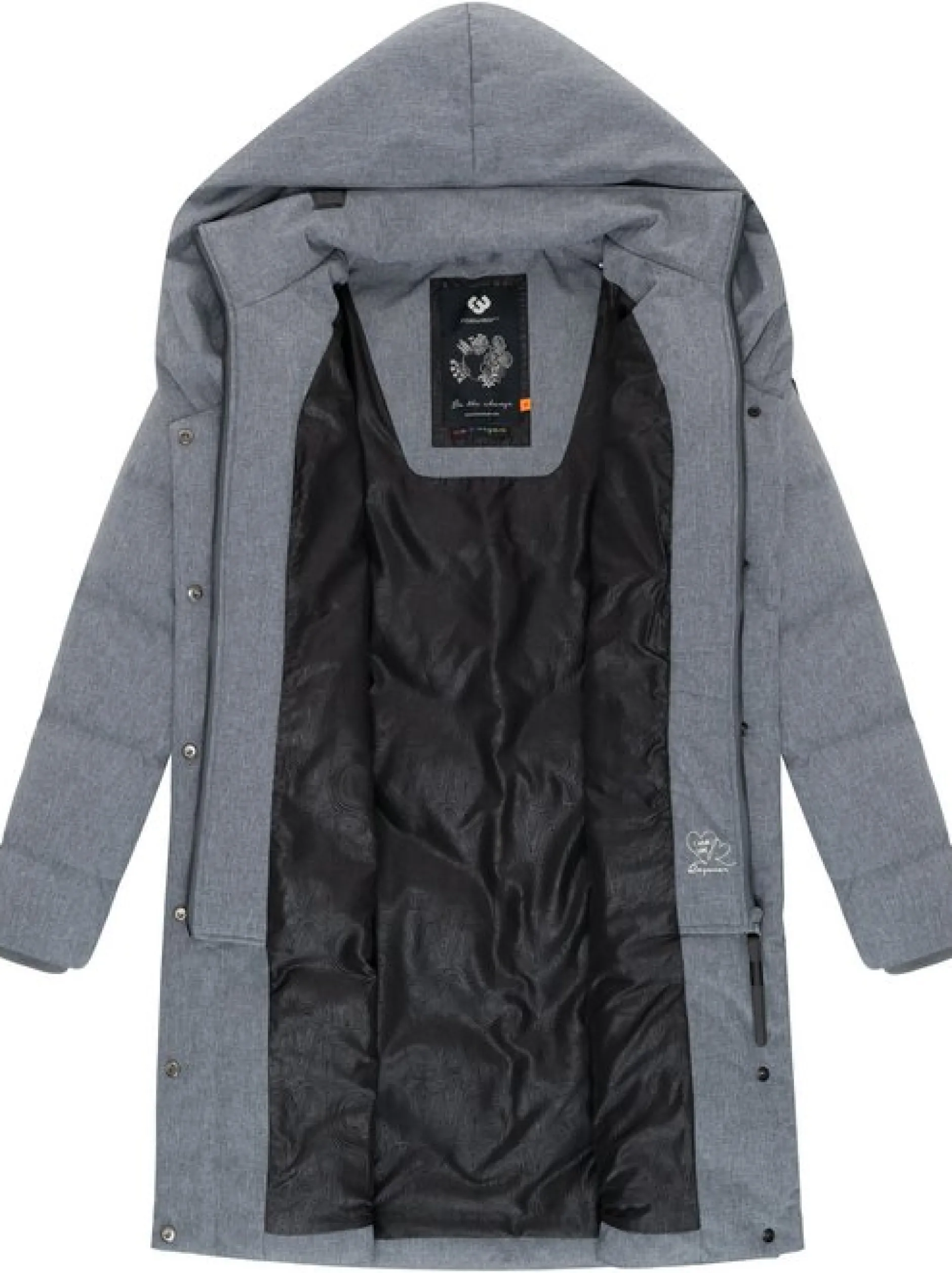 Ragwear Damen Steppmantel - Natalka in grau
