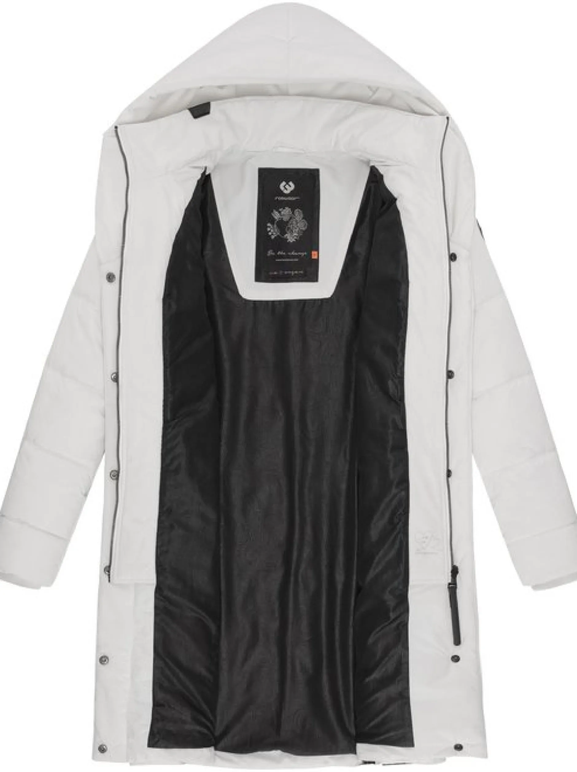 Ragwear Damen Steppmantel - Natalka in weiß