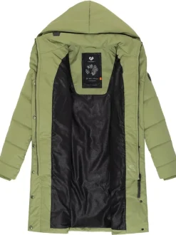 Ragwear Damen Steppmantel - Natalka in grün