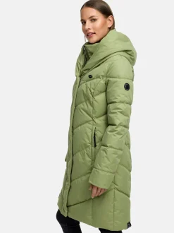 Ragwear Damen Steppmantel - Natalka in grün