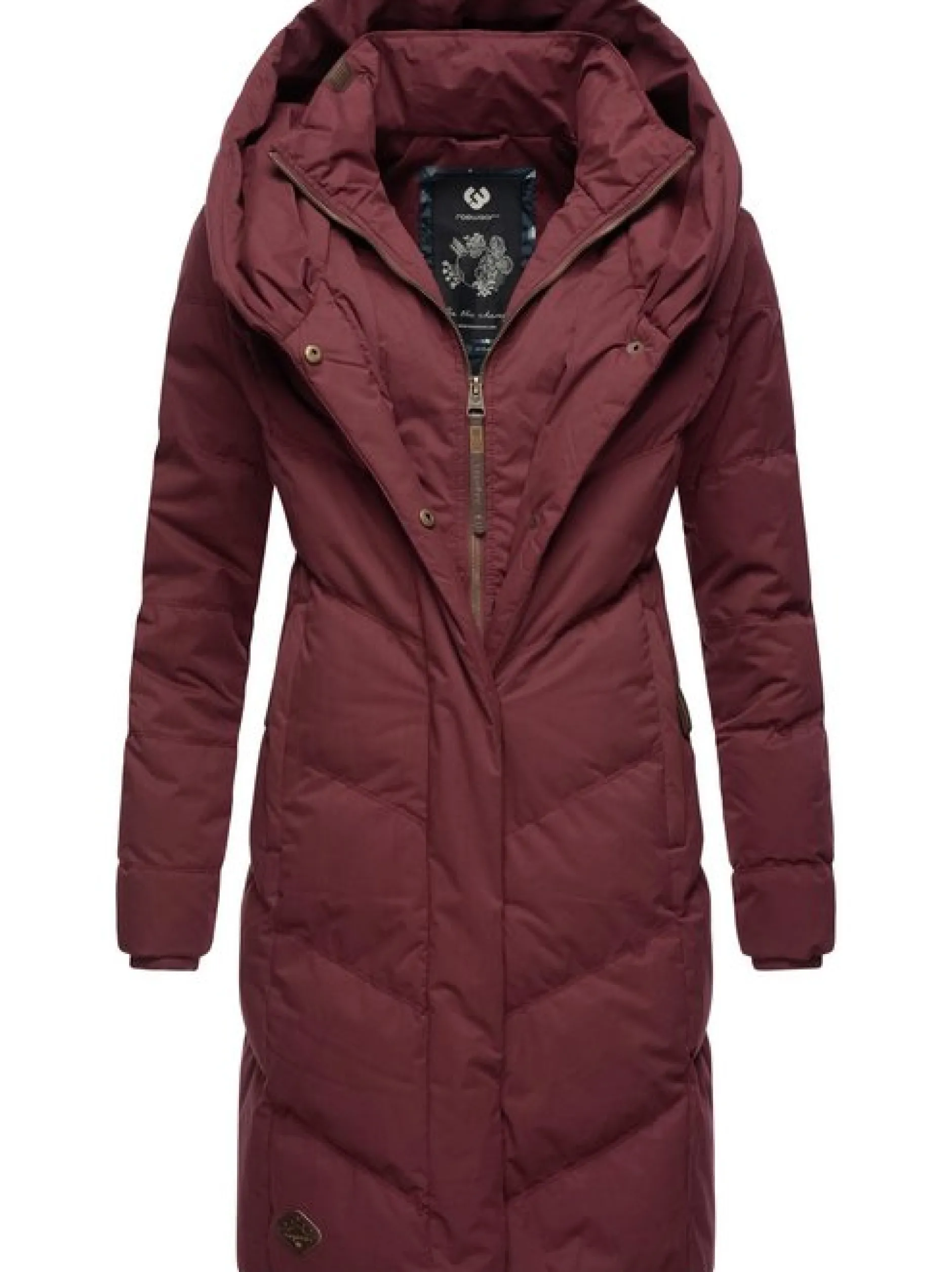 Ragwear Damen Steppmantel - Natalka in bordeaux