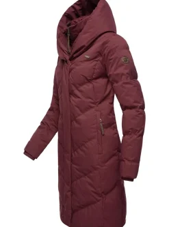 Ragwear Damen Steppmantel - Natalka in bordeaux