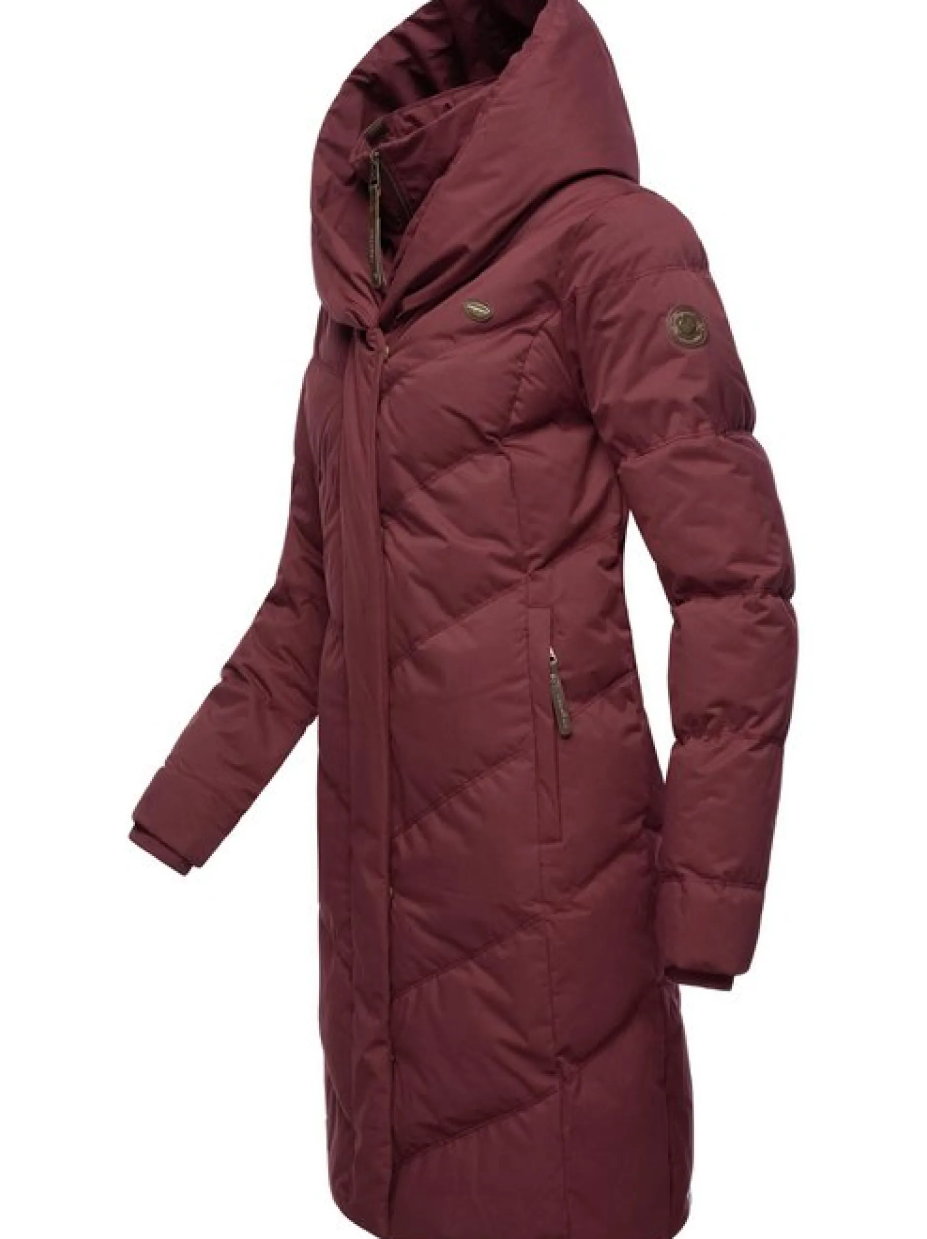 Ragwear Damen Steppmantel - Natalka in bordeaux