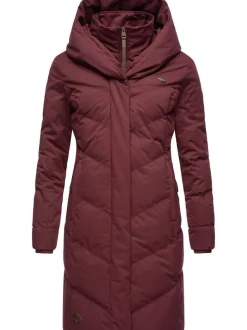 Ragwear Damen Steppmantel - Natalka in bordeaux