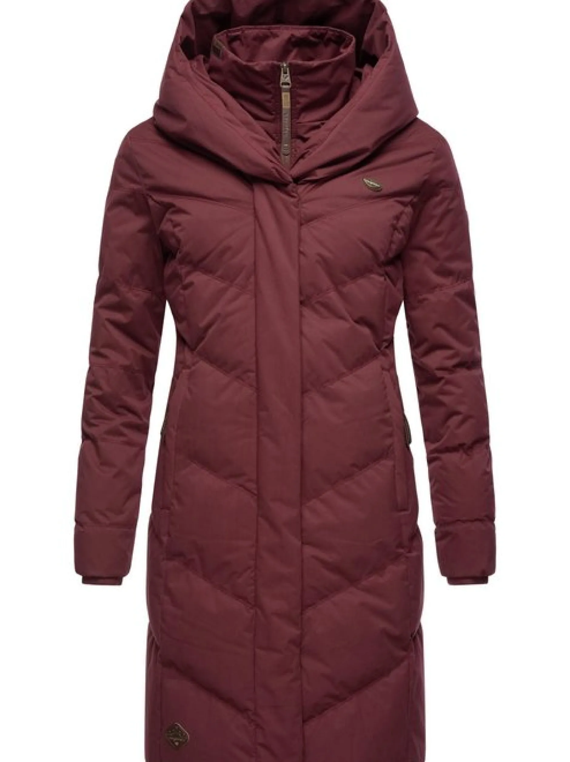 Ragwear Damen Steppmantel - Natalka in bordeaux
