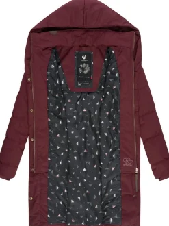 Ragwear Damen Steppmantel - Natalka in bordeaux