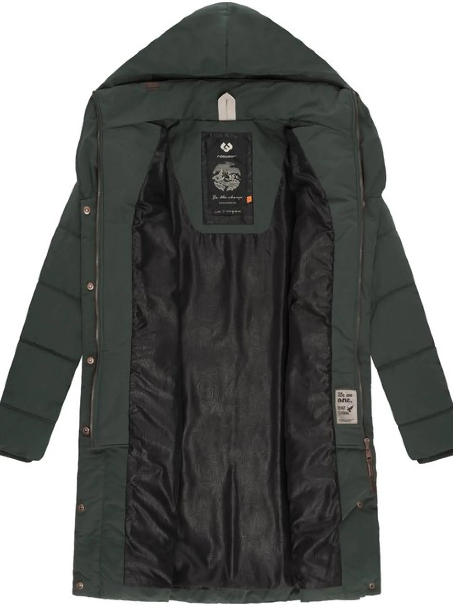Ragwear Damen Steppmantel - Natalka in grün