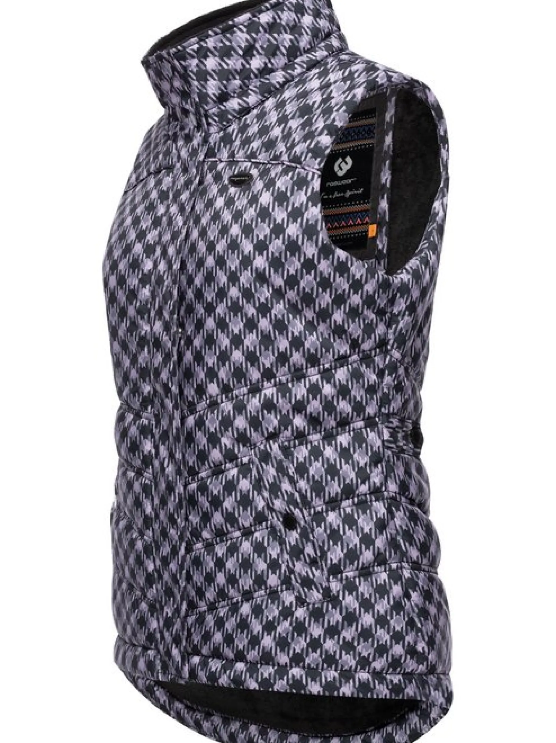 Ragwear Damen Steppweste - Hesty Print in flieder