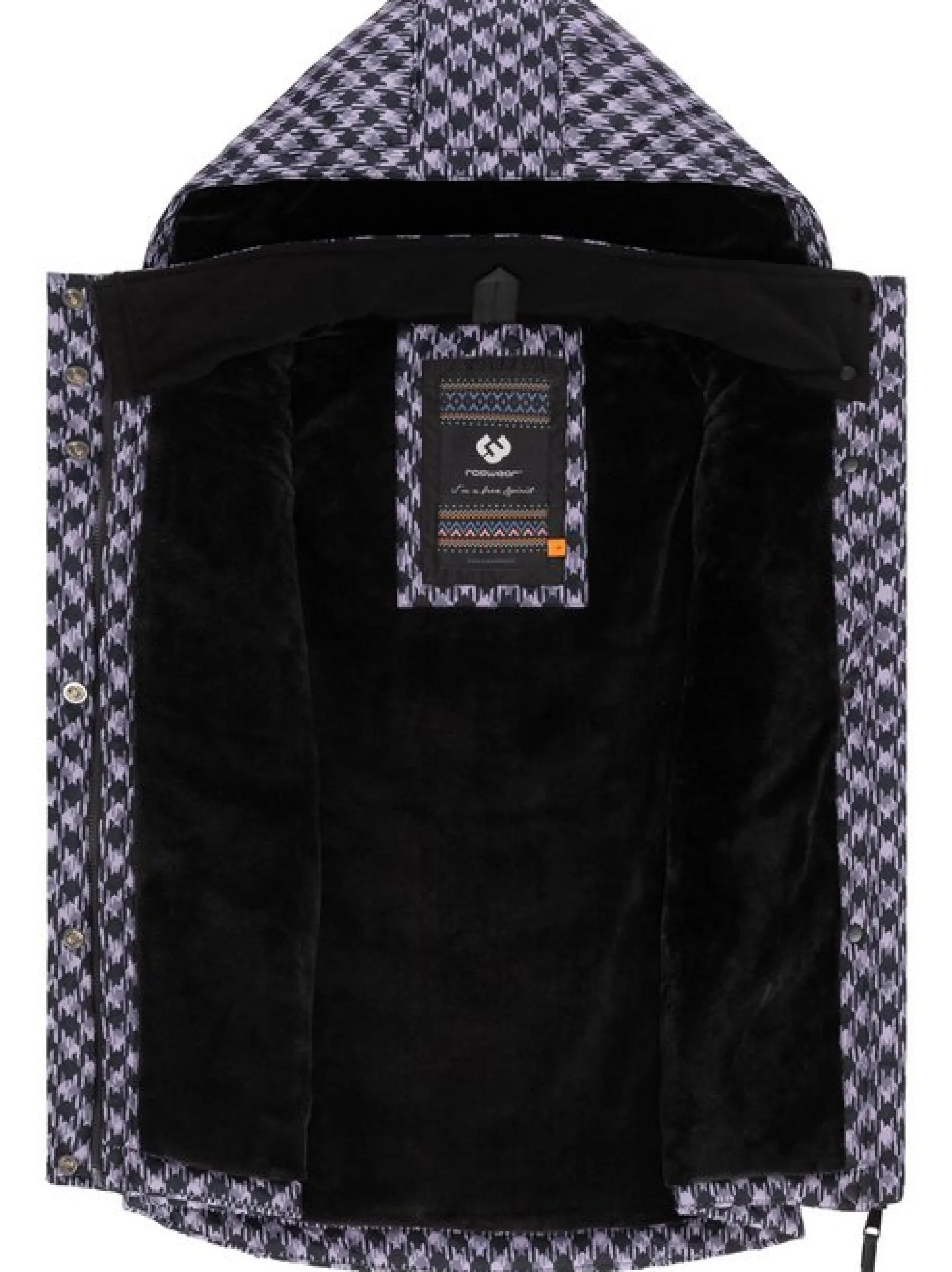 Ragwear Damen Steppweste - Hesty Print in flieder