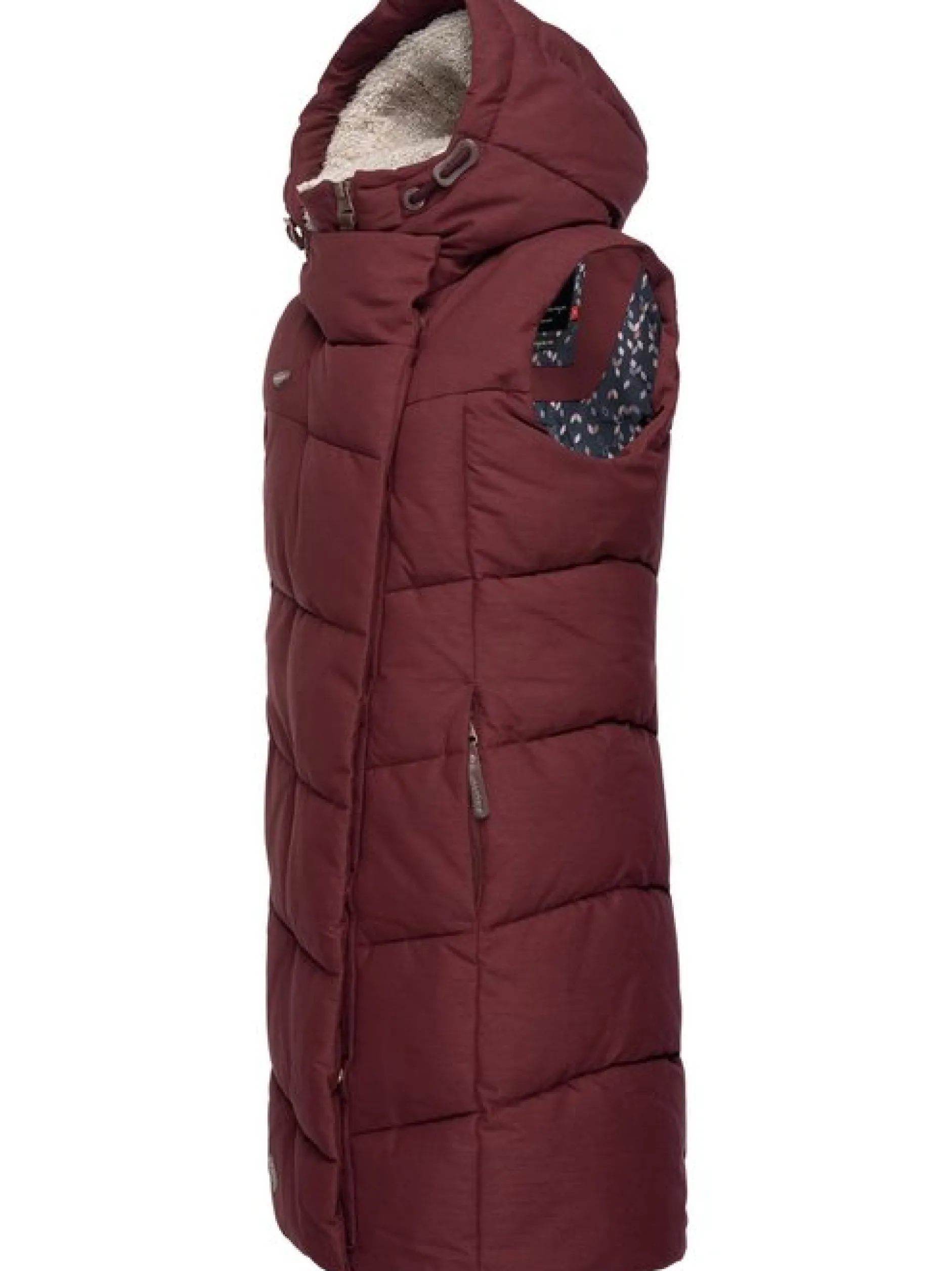 Ragwear Damen Steppweste - Pavla Vest in bordeaux