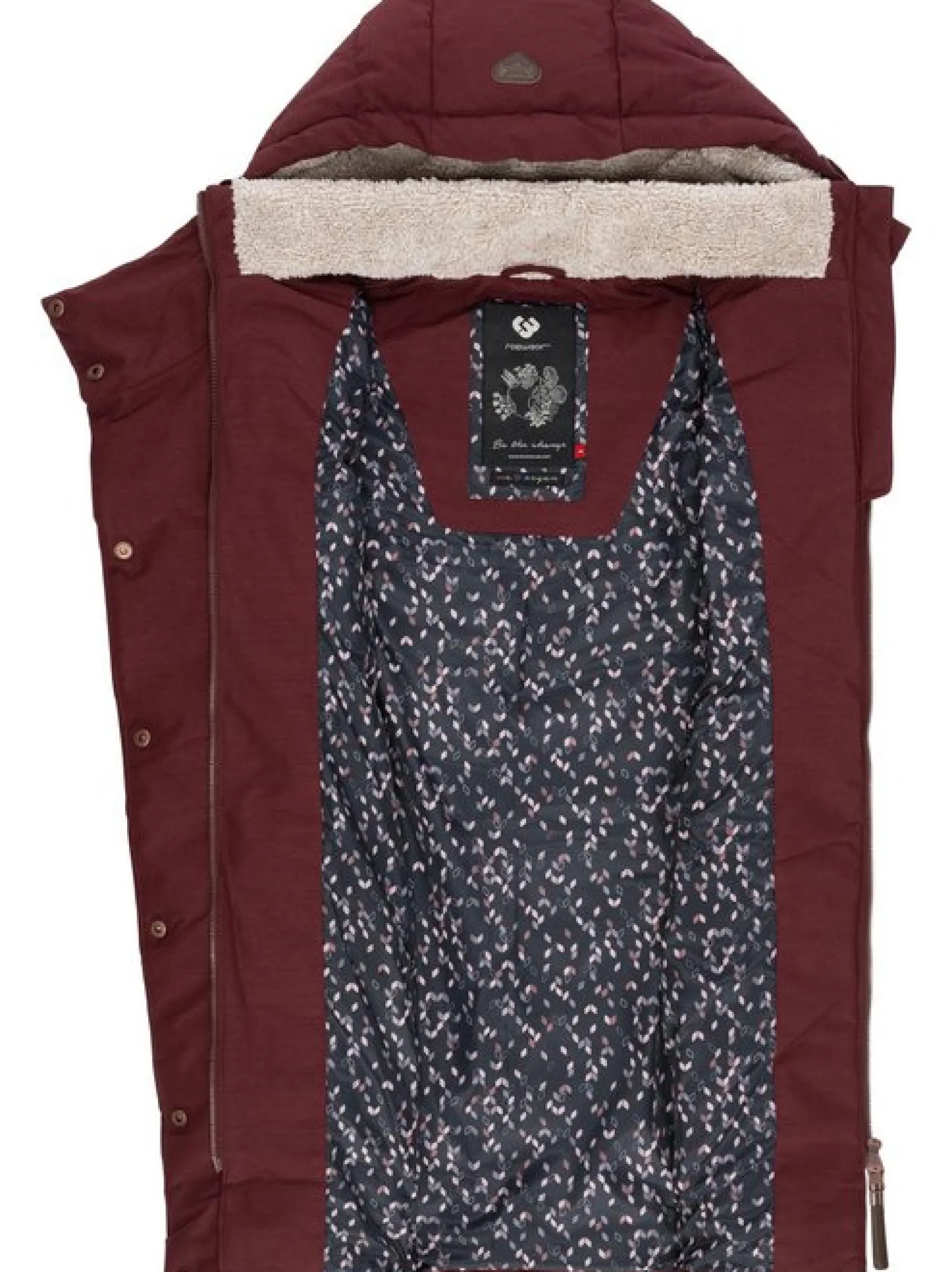 Ragwear Damen Steppweste - Pavla Vest in bordeaux