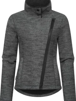 Ragwear Damen Strickfleecejacke - Saskie Melange in grau
