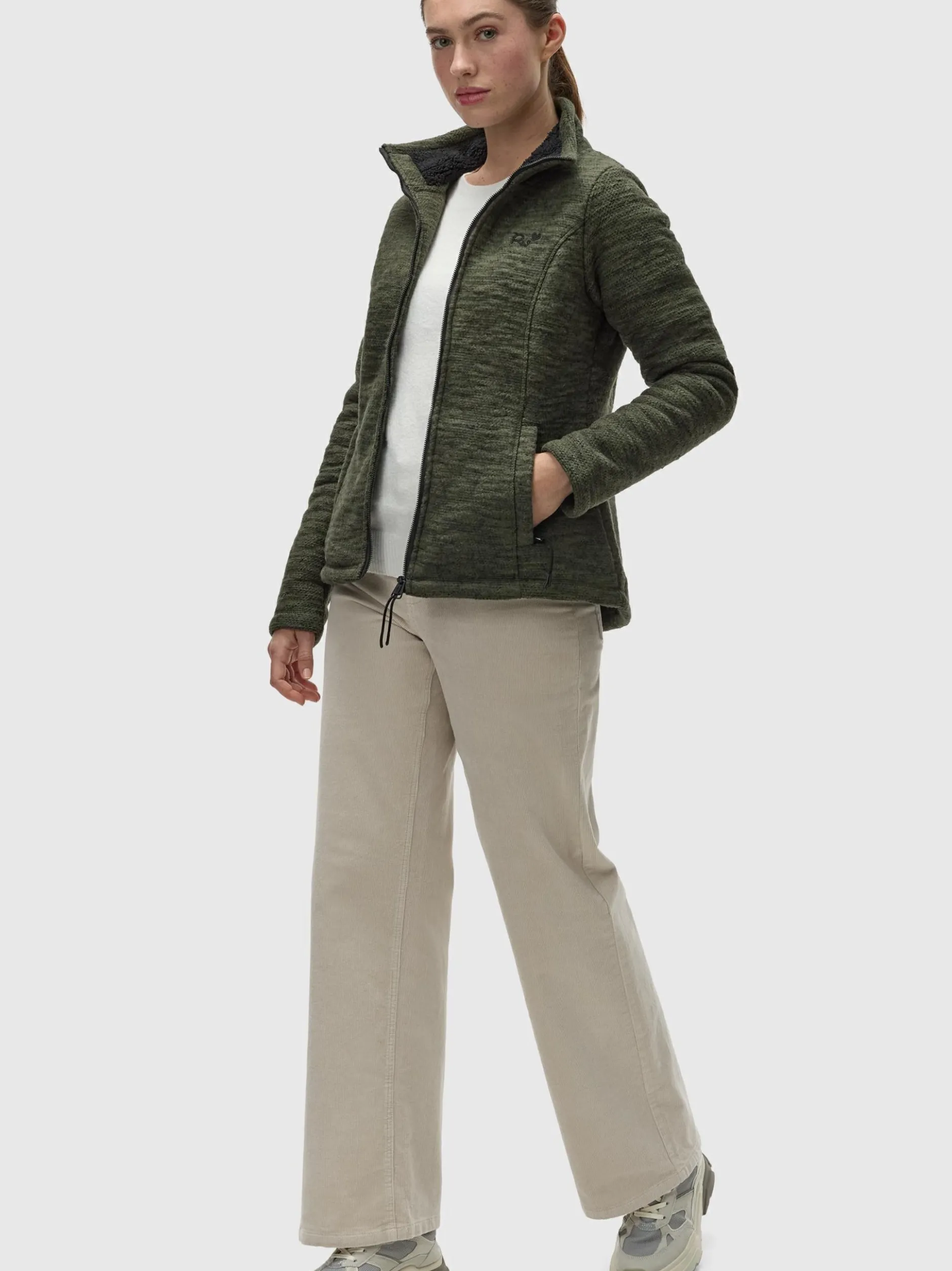 Ragwear Damen Strickjacke - Liram Melange in oliv