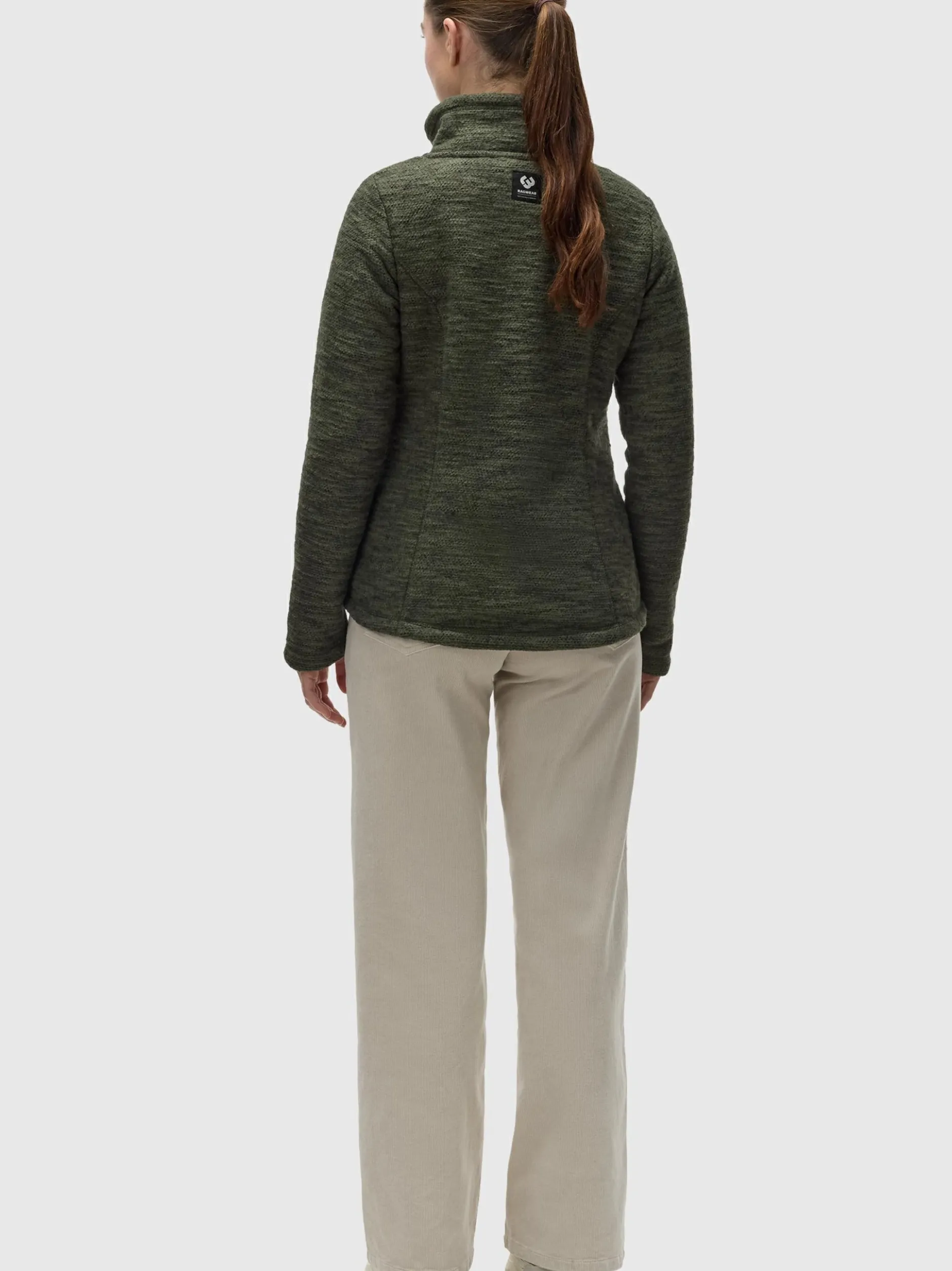 Ragwear Damen Strickjacke - Liram Melange in oliv
