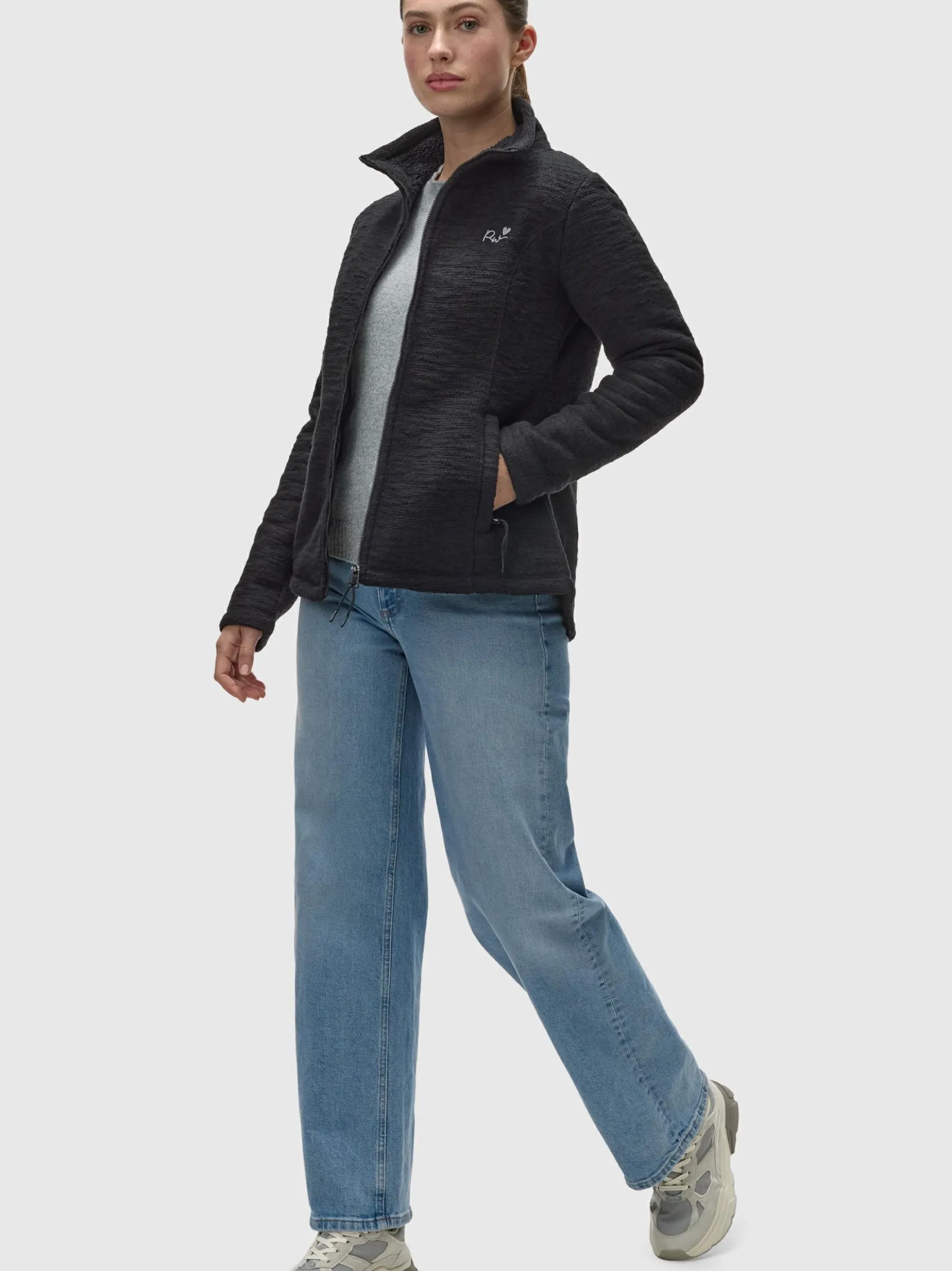 Ragwear Damen Strickjacke - Liram Melange in schwarz