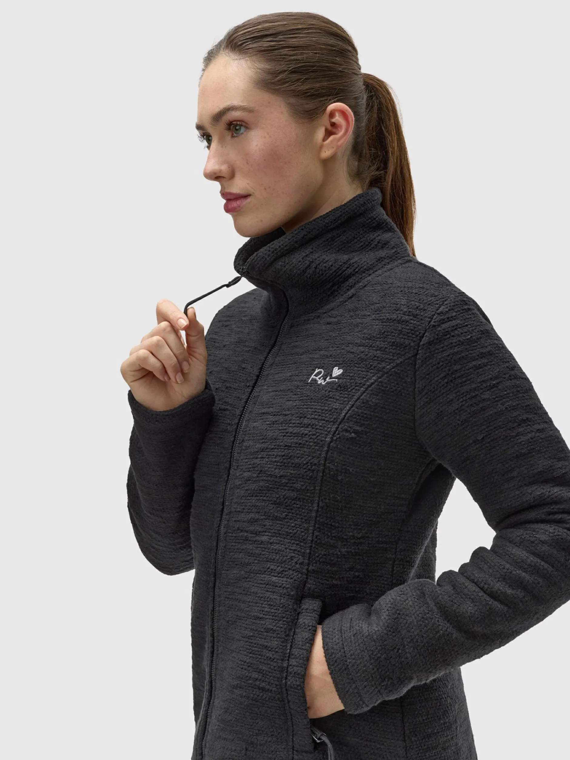 Ragwear Damen Strickjacke - Liram Melange in schwarz