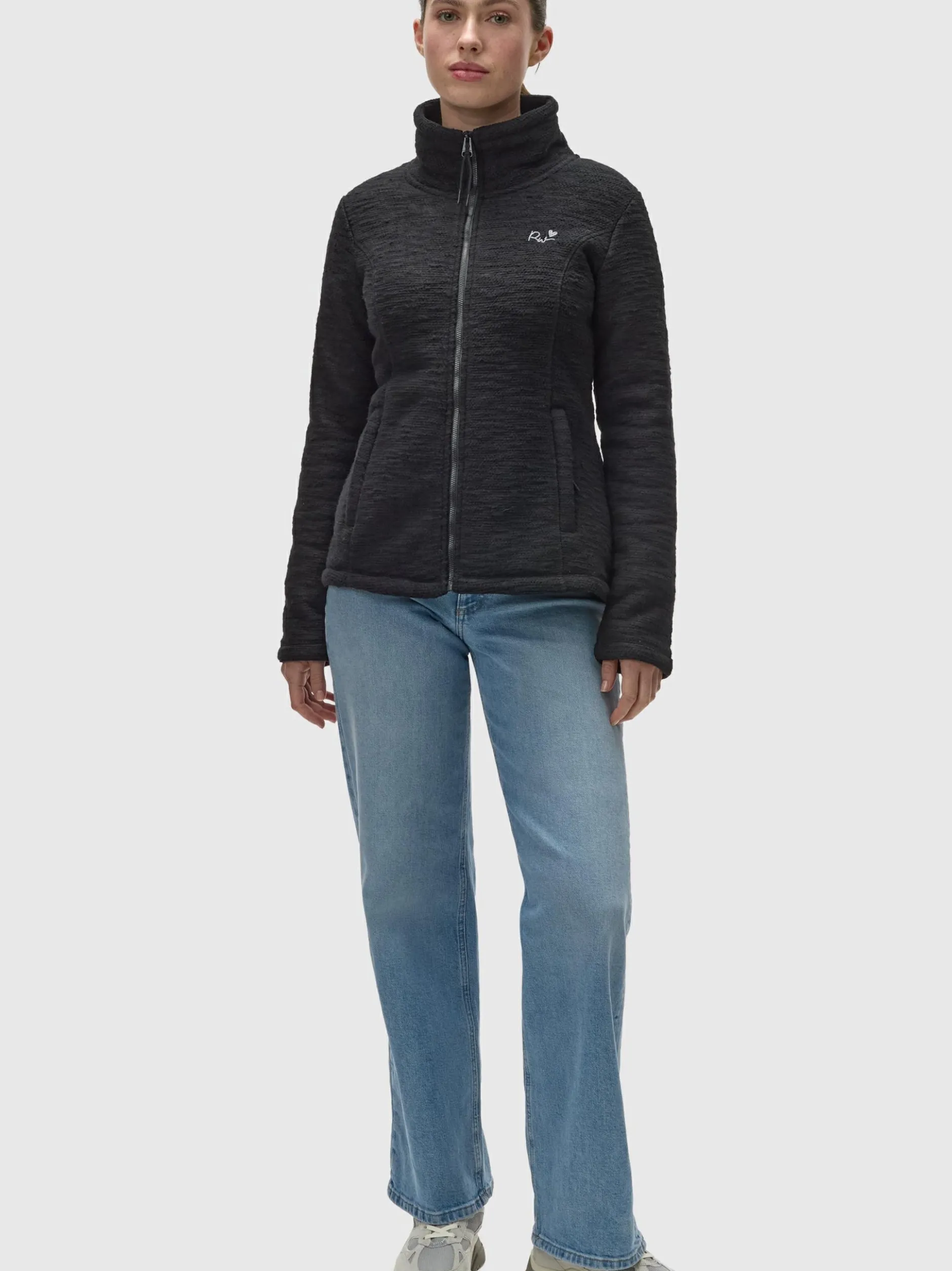 Ragwear Damen Strickjacke - Liram Melange in schwarz