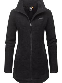 Ragwear Damen Strickjacke - Miram Melange in schwarz