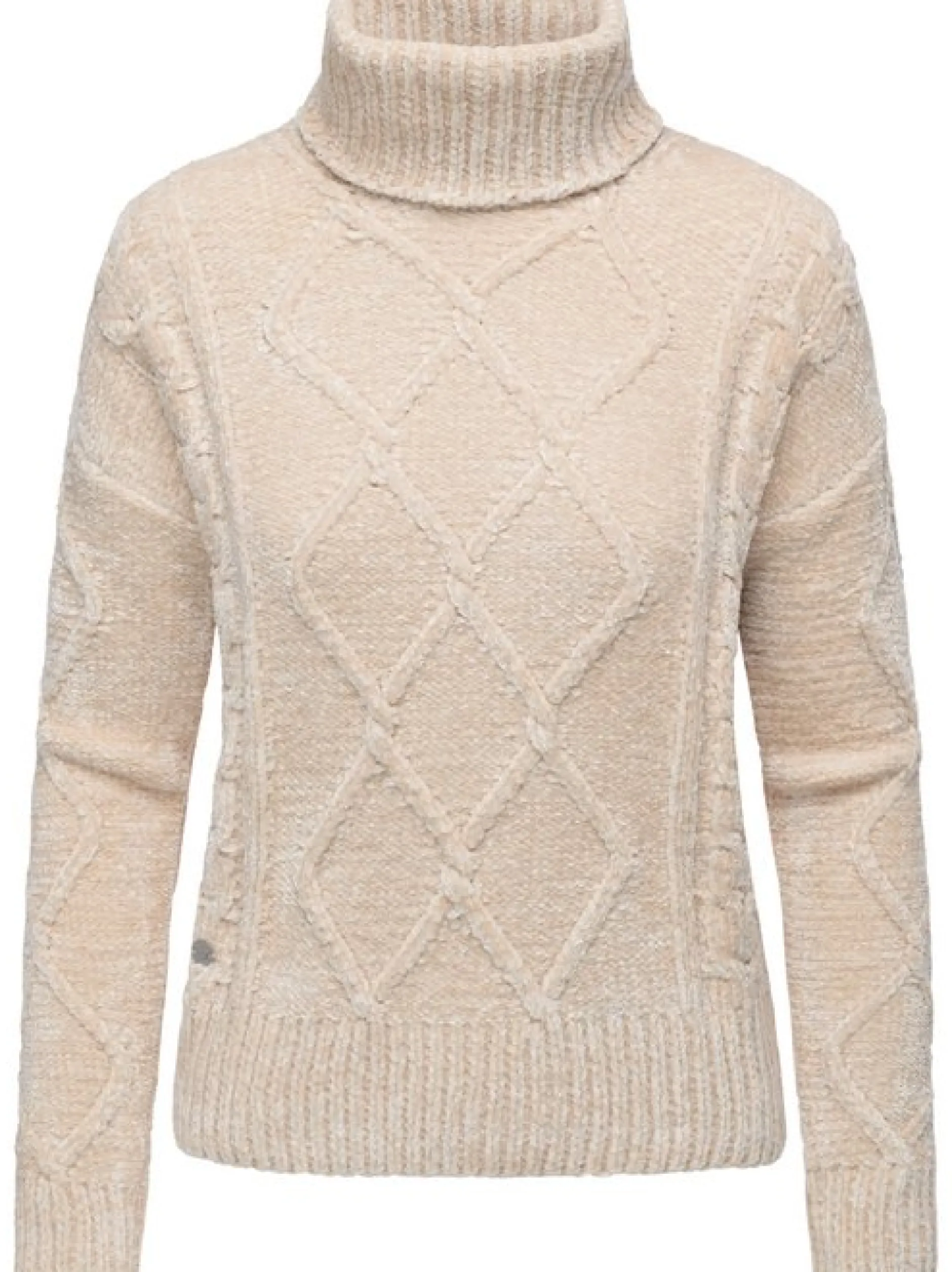 Ragwear Damen Strickpullover - Janna Short in ecru