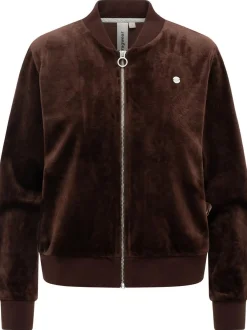 Ragwear Damen Sweatjacke - Doron Embossed in schoko
