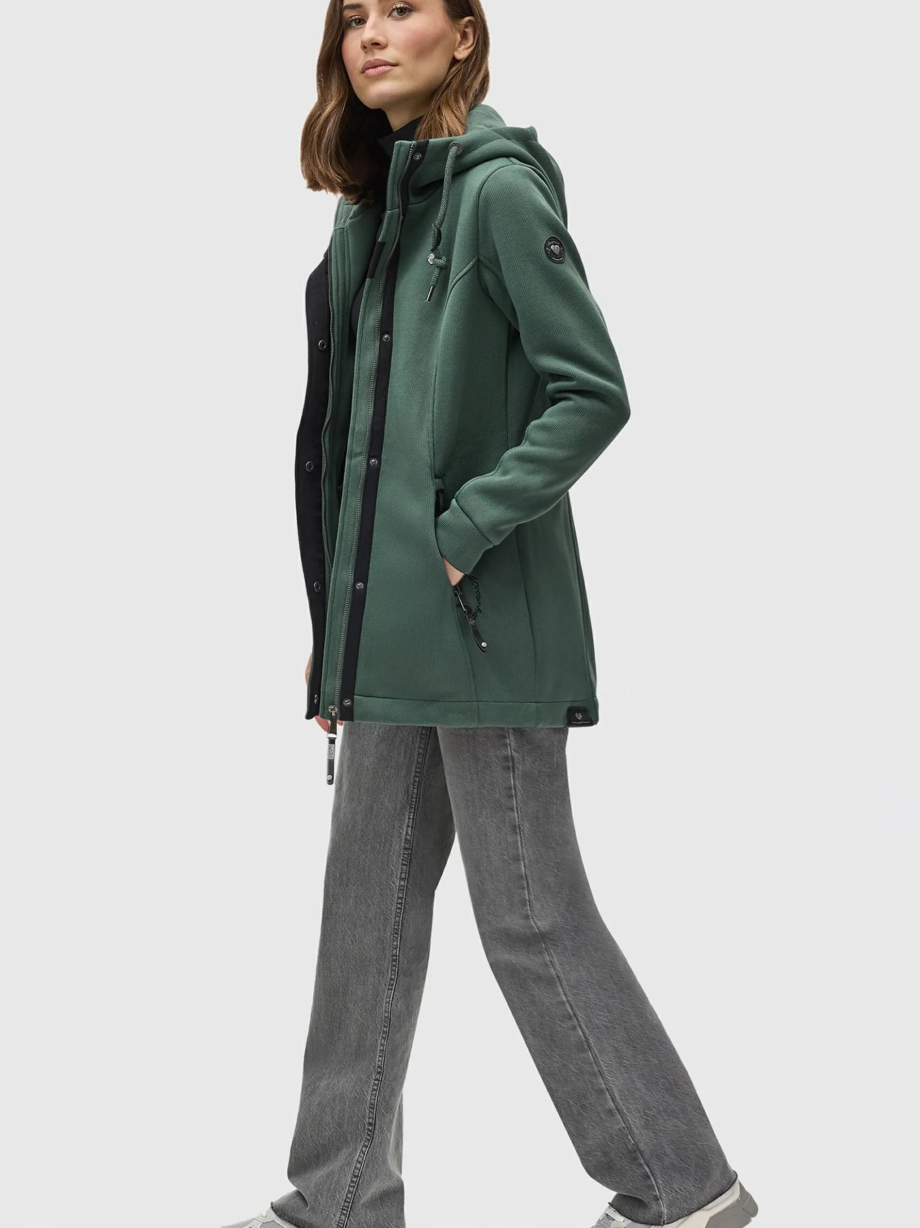 Ragwear Damen Sweatjacke - Letti Bonded in grün