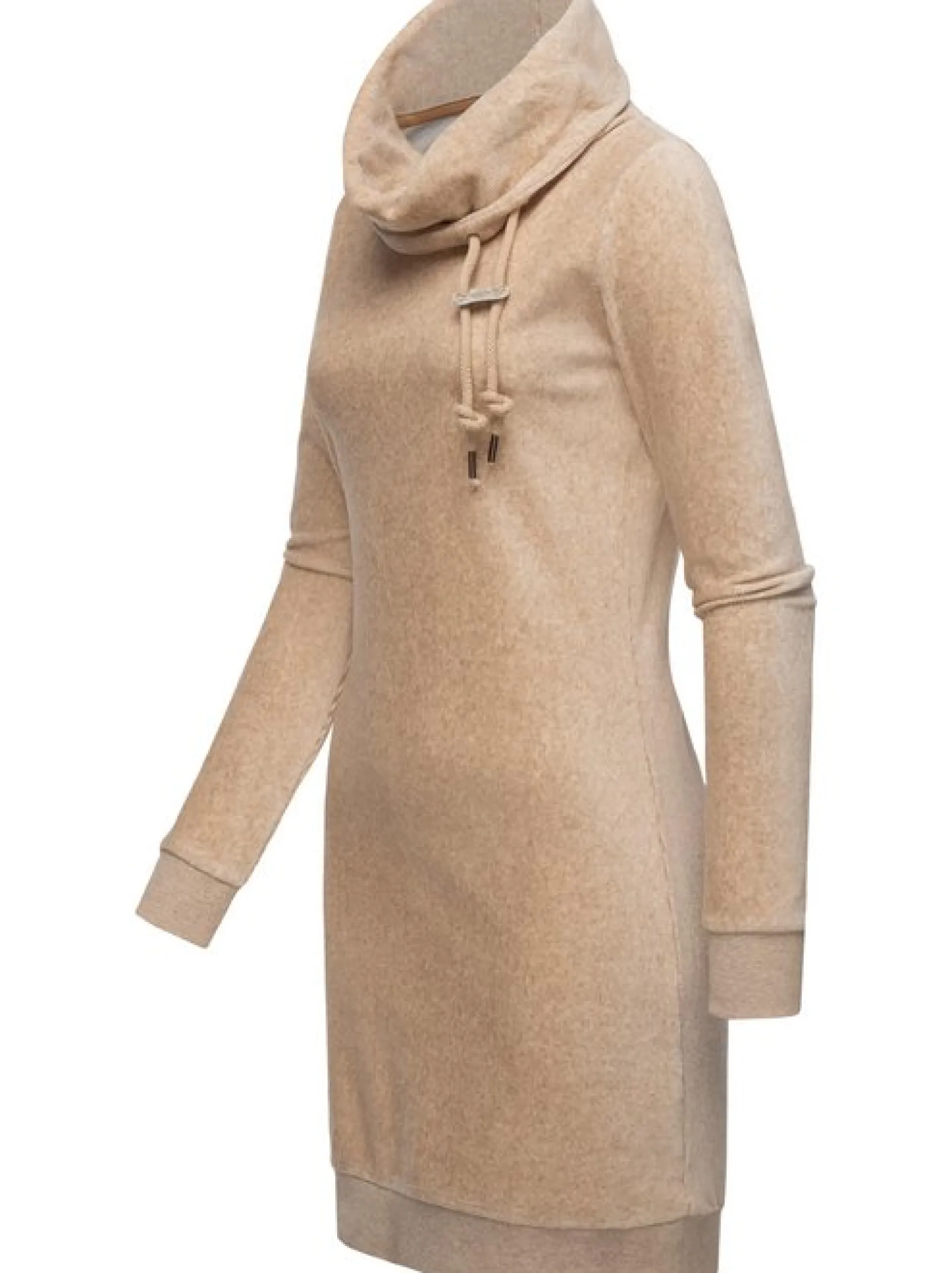 Ragwear Damen Sweatkleid - Chloe Velvet in sand