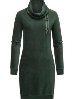 Ragwear Damen Sweatkleid - Chloe Velvet in grün